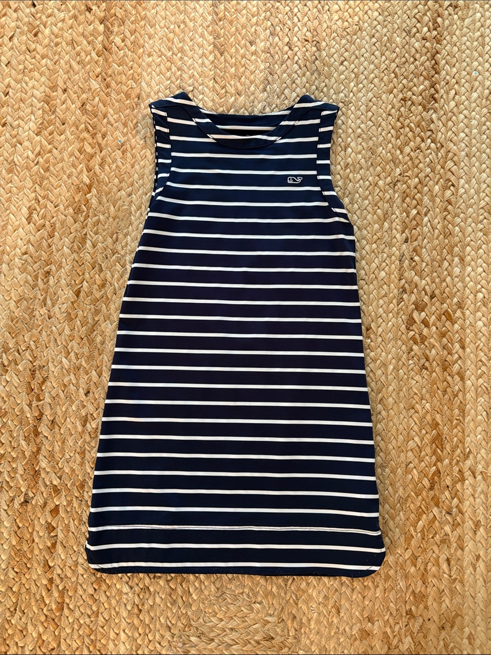 Vineyard Vines Navy & White Striped Sleeveless Shift Dress